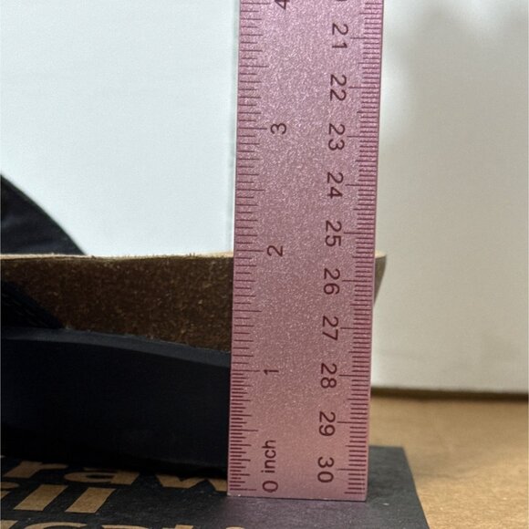 Clarks Calenne Maye Women's Black Leather Wedge Slide Sandals Two Straps Size 11 - Picture 14 of 14